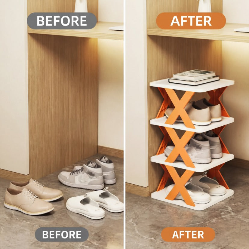 Foldable Shoe Rack (Multicolor)
